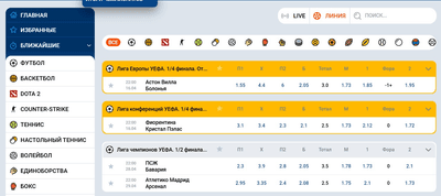 Ставки на спорт: линия и live-режим